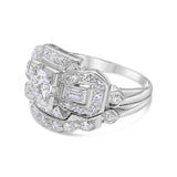 Vintage 14k White Gold 0.95tcw F Vs1 Diamond Ring