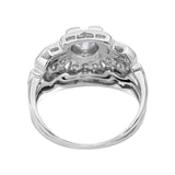 Vintage 14k White Gold 0.95tcw F Vs1 Diamond Ring