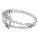 Kwiat 18k White Gold 2.12tcw Diamond Hinged Bracelet