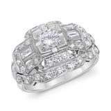 Vintage 14k White Gold 0.95tcw F Vs1 Diamond Ring