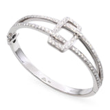 Kwiat 18k White Gold 2.12tcw Diamond Hinged Bracelet