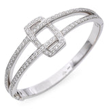 Kwiat 18k White Gold 2.12tcw Diamond Hinged Bracelet