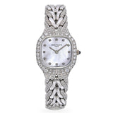 Patek Philippe La Flamme 18K White Gold Diamond MOP Quartz Women's Watch 4815