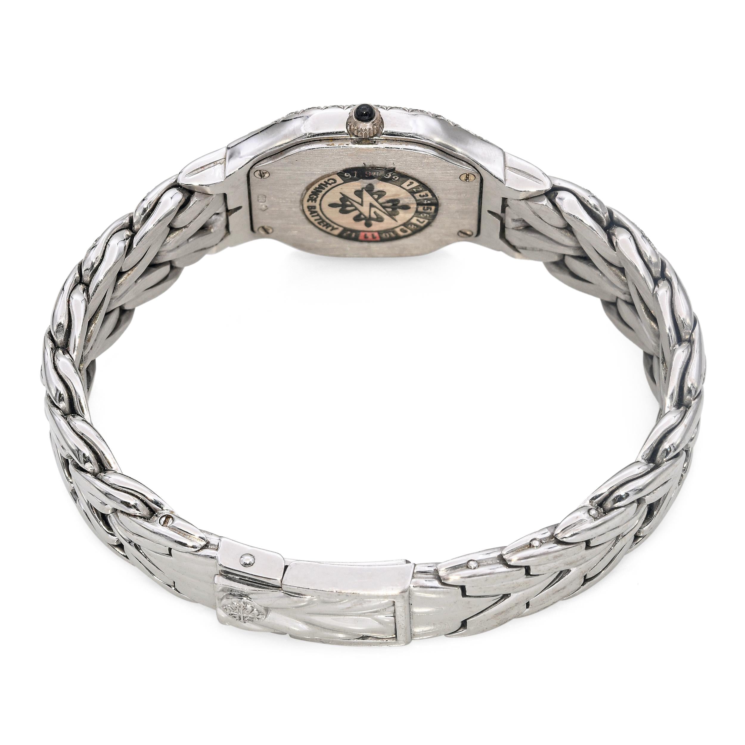 Patek Philippe La Flamme 18K White Gold Diamond MOP Quartz Women's Watch 4815