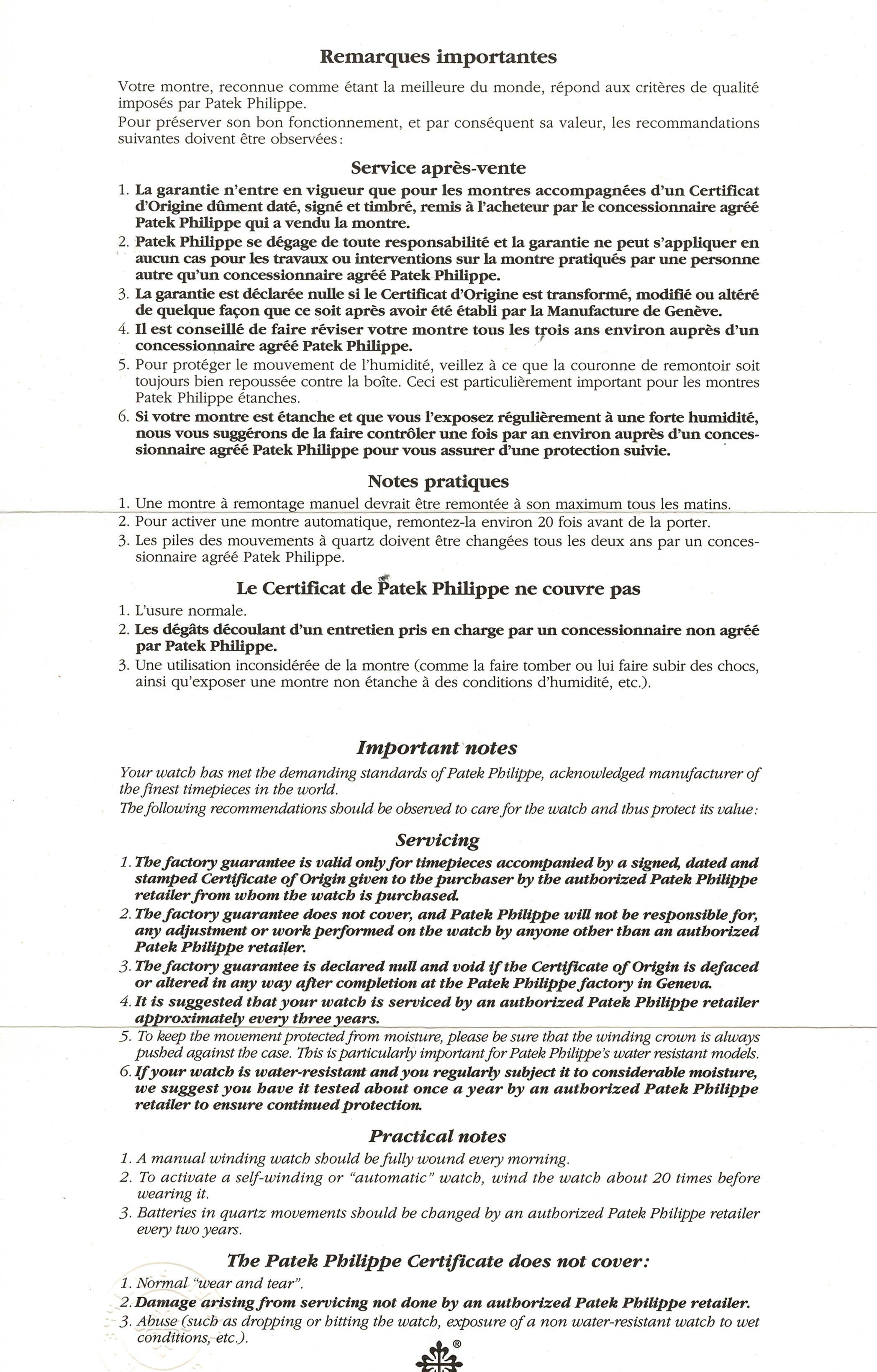 Patek Philippe La Flamme 18K White Gold Diamond MOP Quartz Women's Watch 4815