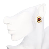 Vintage Gucci 18k Yellow Gold 4.76ctw Spessartine Garnet Omega Back Earrings