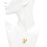 Vintage 18k Yellow Gold Ruby Struttin' Roadrunner Brooch