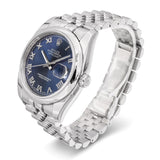 Rolex Datejust 36mm Blue Roman Dial Men's Watch Ref. 116200