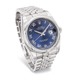 Rolex Datejust 36mm Blue Roman Dial Men's Watch Ref. 116200
