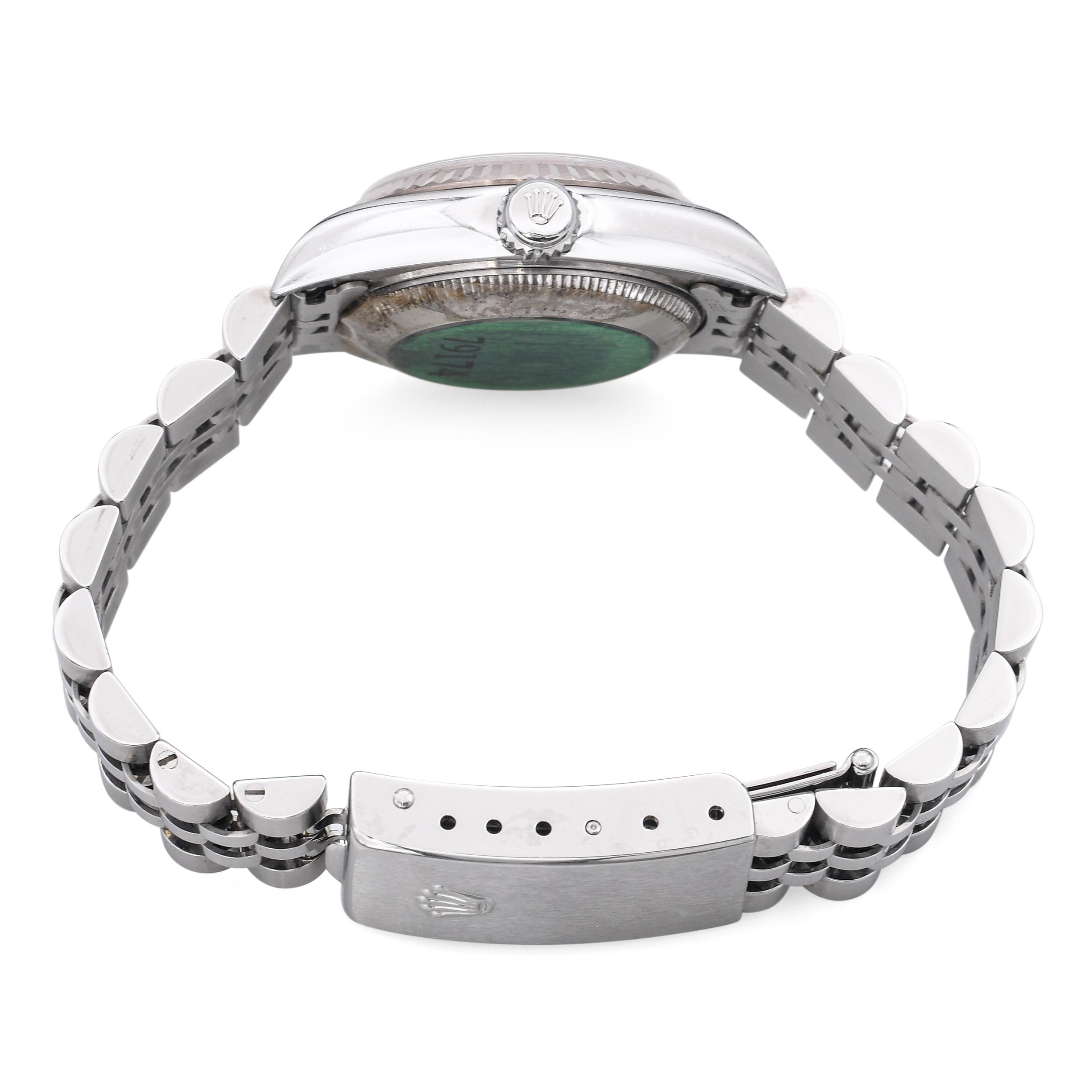 Rolex Datejust Jubilee Diamond Dial Steel White Gold Ladies Watch Ref. 79174