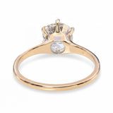 Antique 14k Yellow Gold GIA 2.02ct J Si2 Old Mine Brilliant Cut Diamond Ring