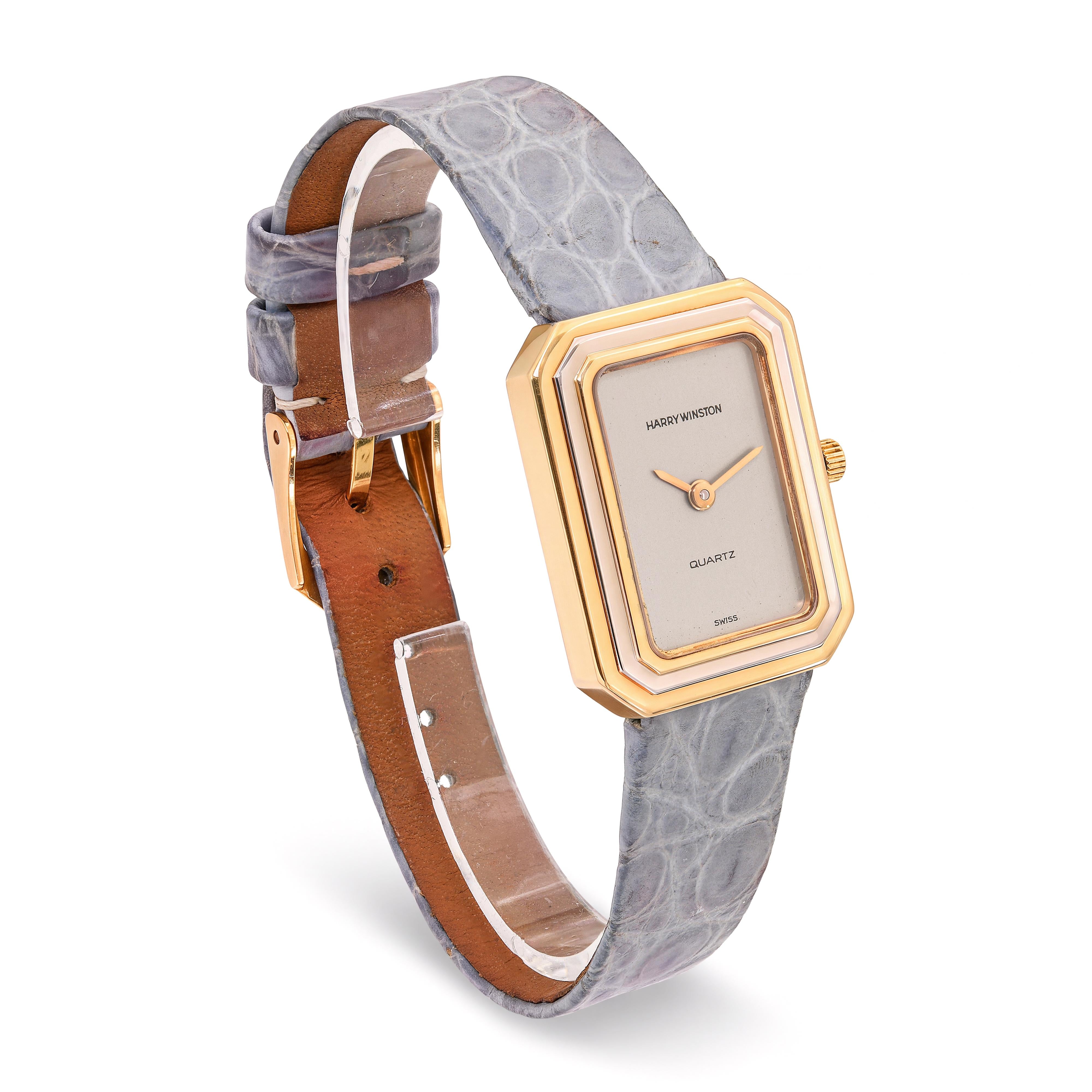 Harry Winston 18k Two Tone Gold Emerald Collection Women's Watch