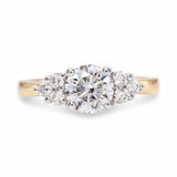 Vintage 14k Two Tone Gold GIA 1.27tcw H Vs2 Diamond Engagement Ring