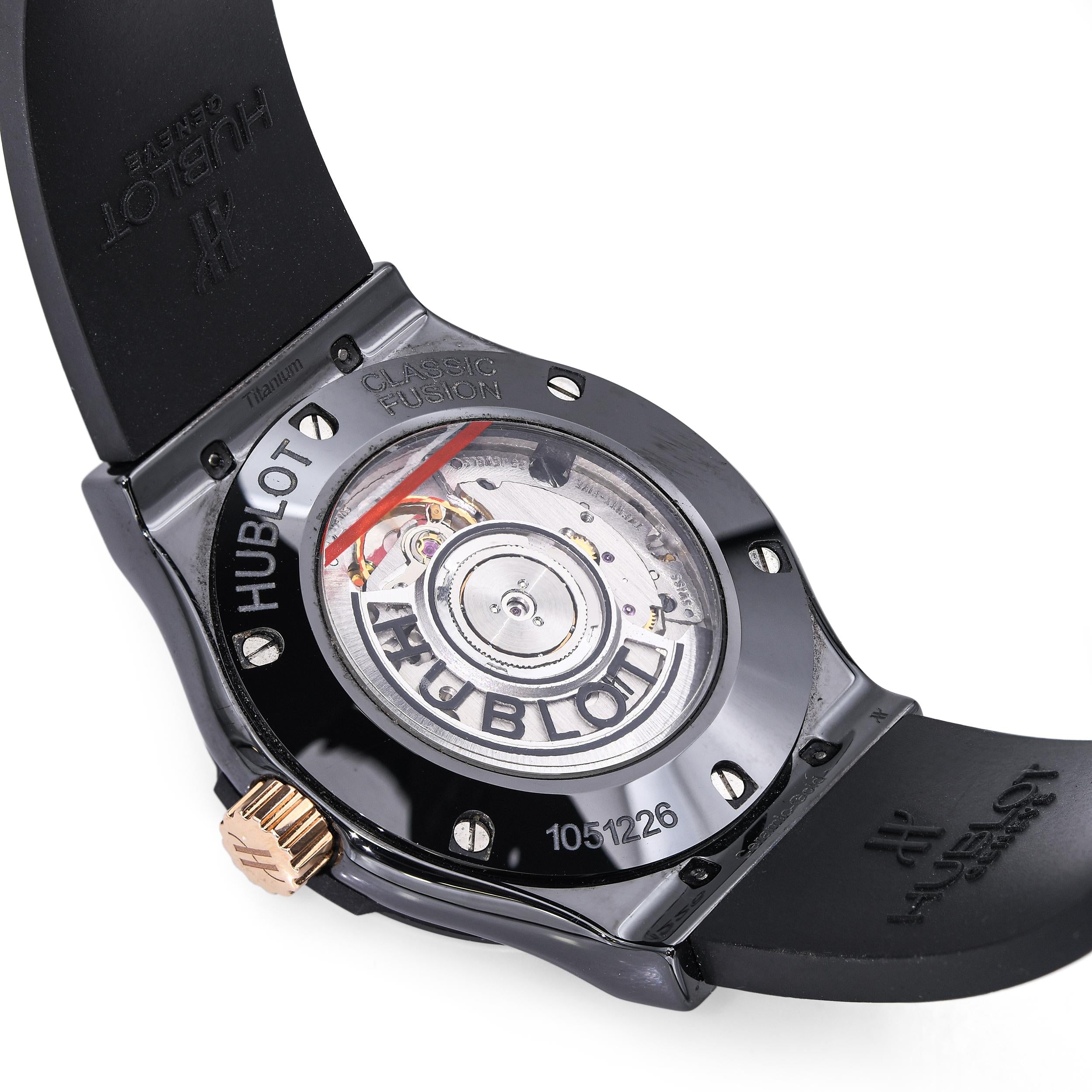 Hublot Classic Fusion Ceramic & 18k Rose Gold Automatic Watch Ref 542.C0.1780.RX