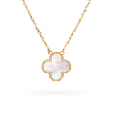Van Cleef & Arpels 18k Yellow Gold Alhambra Mother of Pearl Necklace