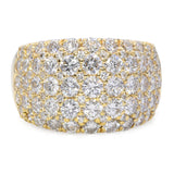 Vintage 18k Yellow Gold 3.38ctw Pave Dome Ring