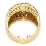 Vintage 18k Yellow Gold 3.38ctw Pave Dome Ring