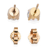 Vintage 14k Yellow Gold 1.01tcw L Si1 Diamond Stud Earrings