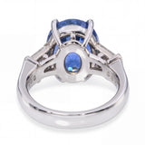 Platinum Vivid Blue GIA 8.59ct Ceylon No Heat Sapphire & Diamond Ring