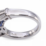 Platinum Vivid Blue GIA 8.59ct Ceylon No Heat Sapphire & Diamond Ring