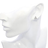 Vintage 14k White Gold 2.00tcw Diamond Trillion Stud Earrings