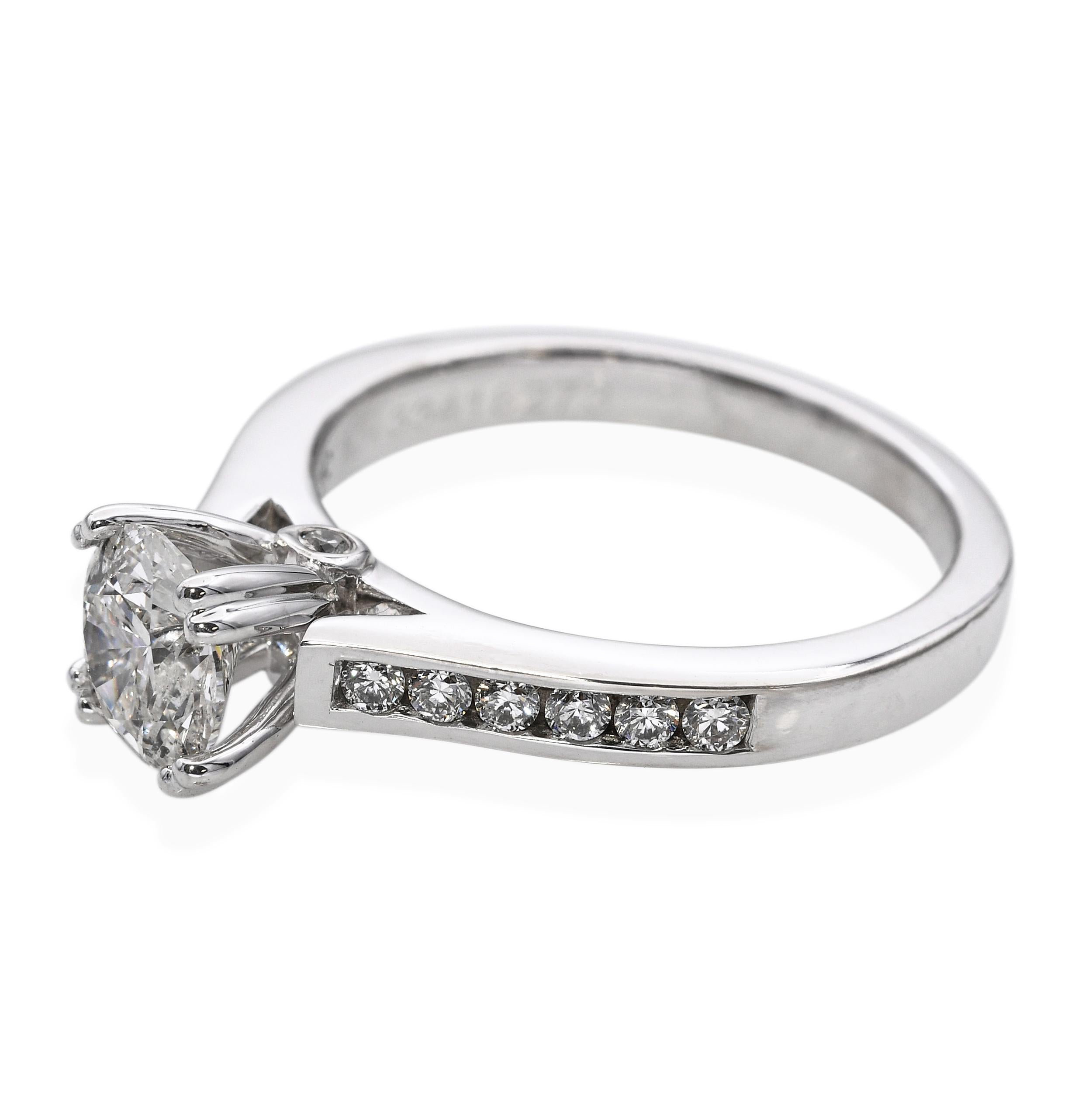 Vintage 14k White Gold 1.20tcw K Si2 Diamond Engagement Ring