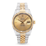 Vintage Rolex Two Tone Datejust Tiffany & Co Dial Men's Watch Ref. 16013