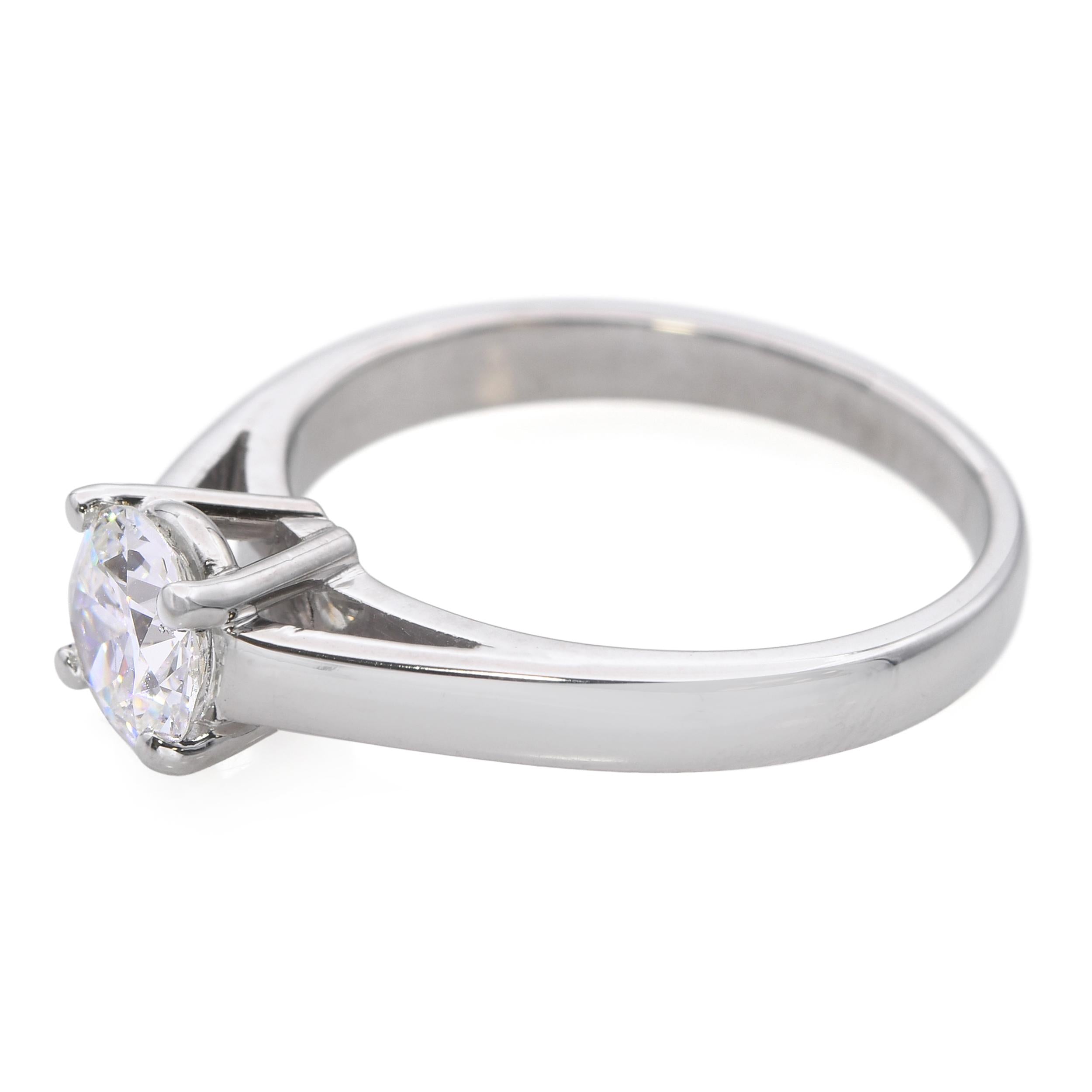 Vintage Platinum 0.85ct I SI2 Diamond Solitaire Ring