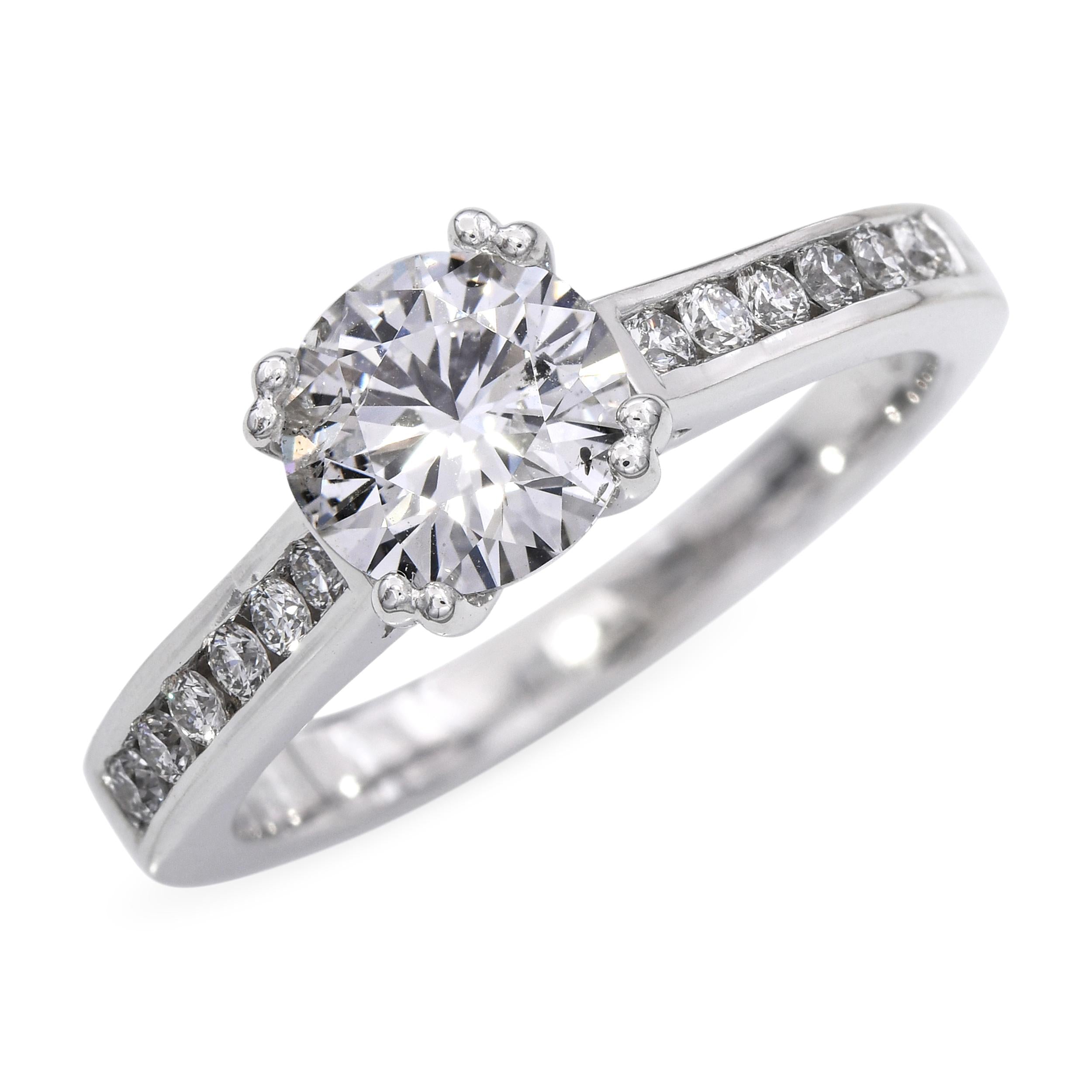 Vintage 14k White Gold 1.20tcw K Si2 Diamond Engagement Ring