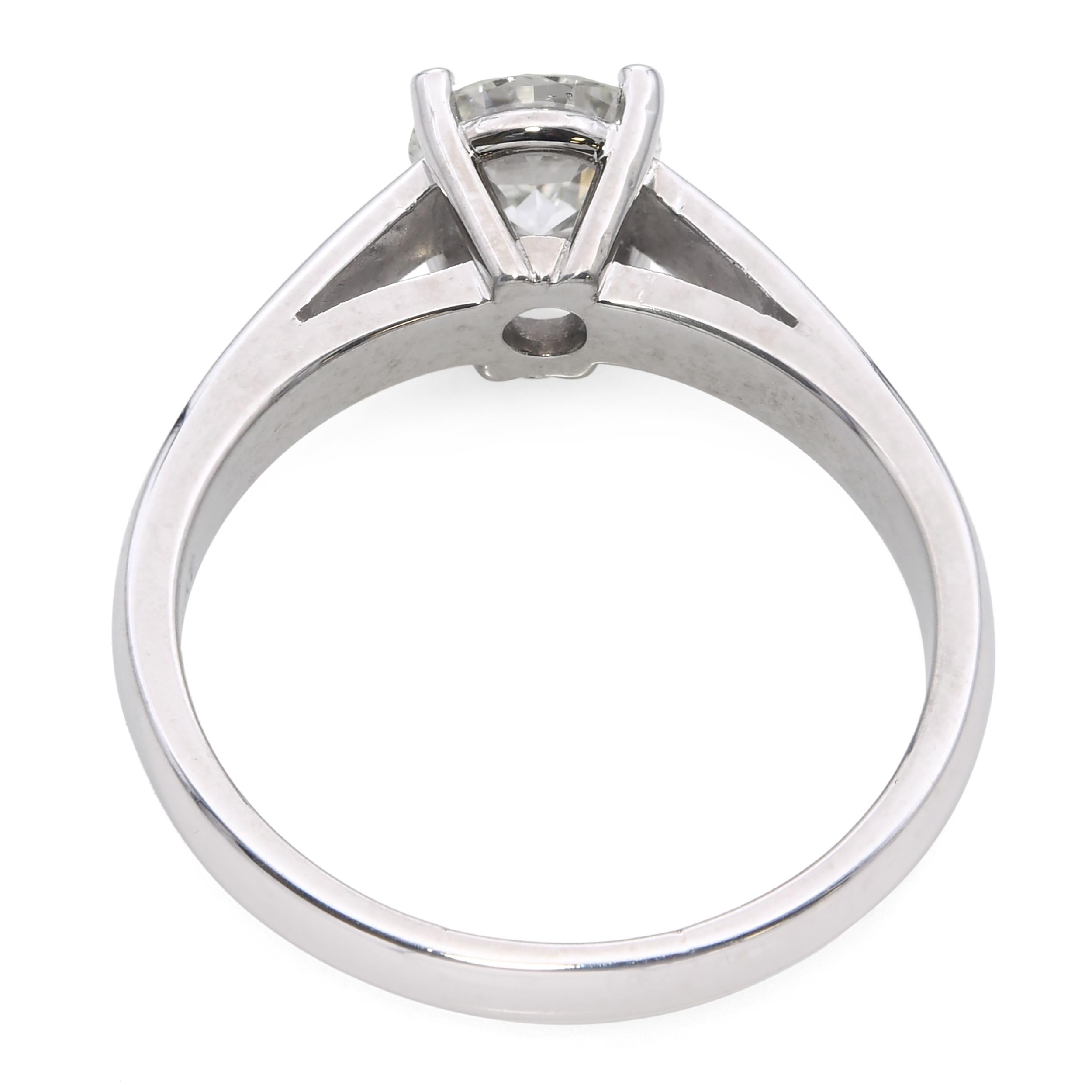 Vintage Platinum 0.85ct I SI2 Diamond Solitaire Ring