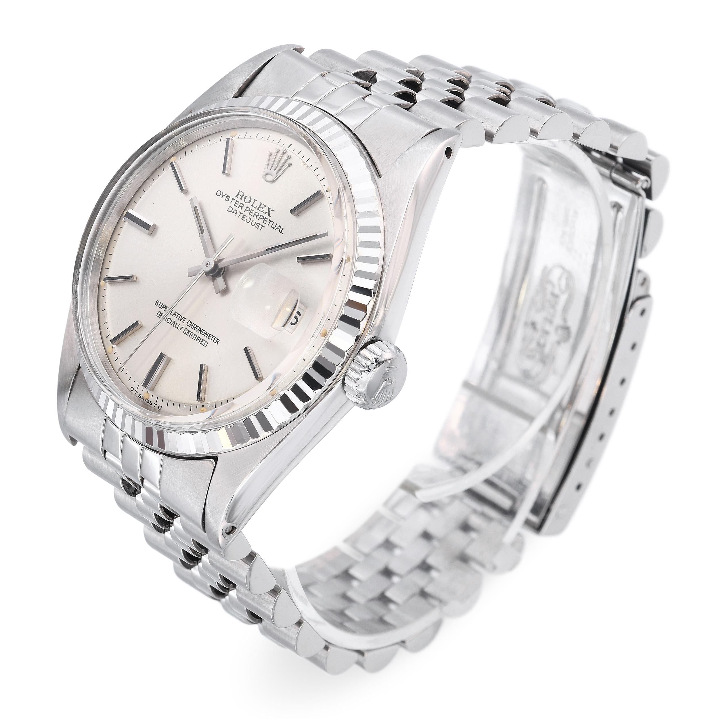 1973 Rolex Oyster Perpetual Datejust Stainless Steel Automatic Men's Watch 1601
