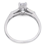 Vintage Platinum 1.18tcw GIA F VS2 Diamond Engagement Ring