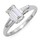 Vintage Platinum 1.18tcw GIA F VS2 Diamond Engagement Ring