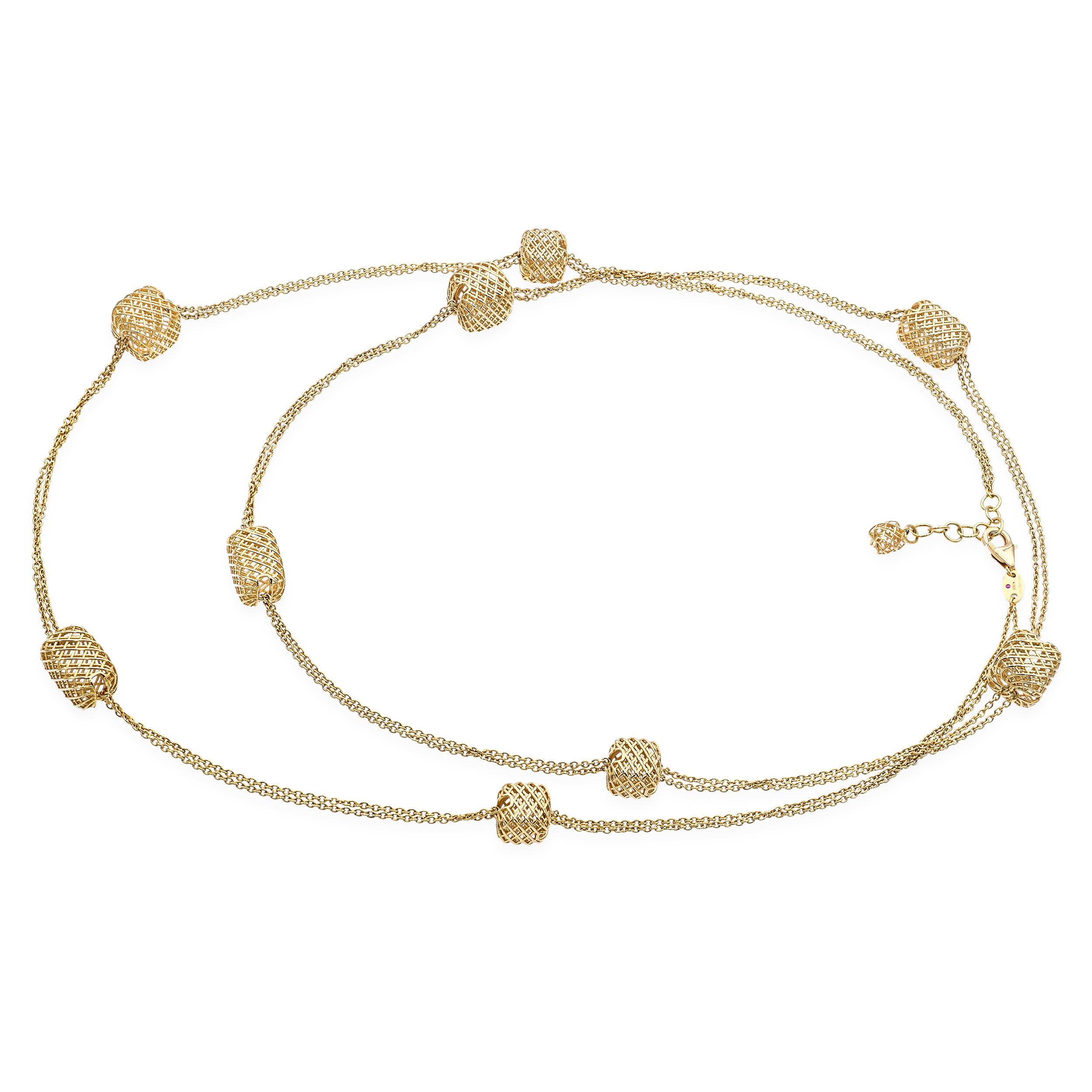 Roberto Coin 18k Yellow Gold Woven Earring and Necklace Set