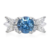 Tiffany & Co. Victoria Platinum Aquamarine Diamond Ring