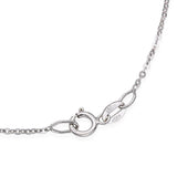 14k White Gold Garnet and Diamond Flower Necklace