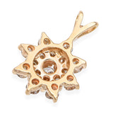 Vintage 14k Yellow Gold Diamond Star Pendant