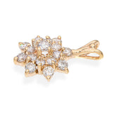 Vintage 14k Yellow Gold Diamond Star Pendant