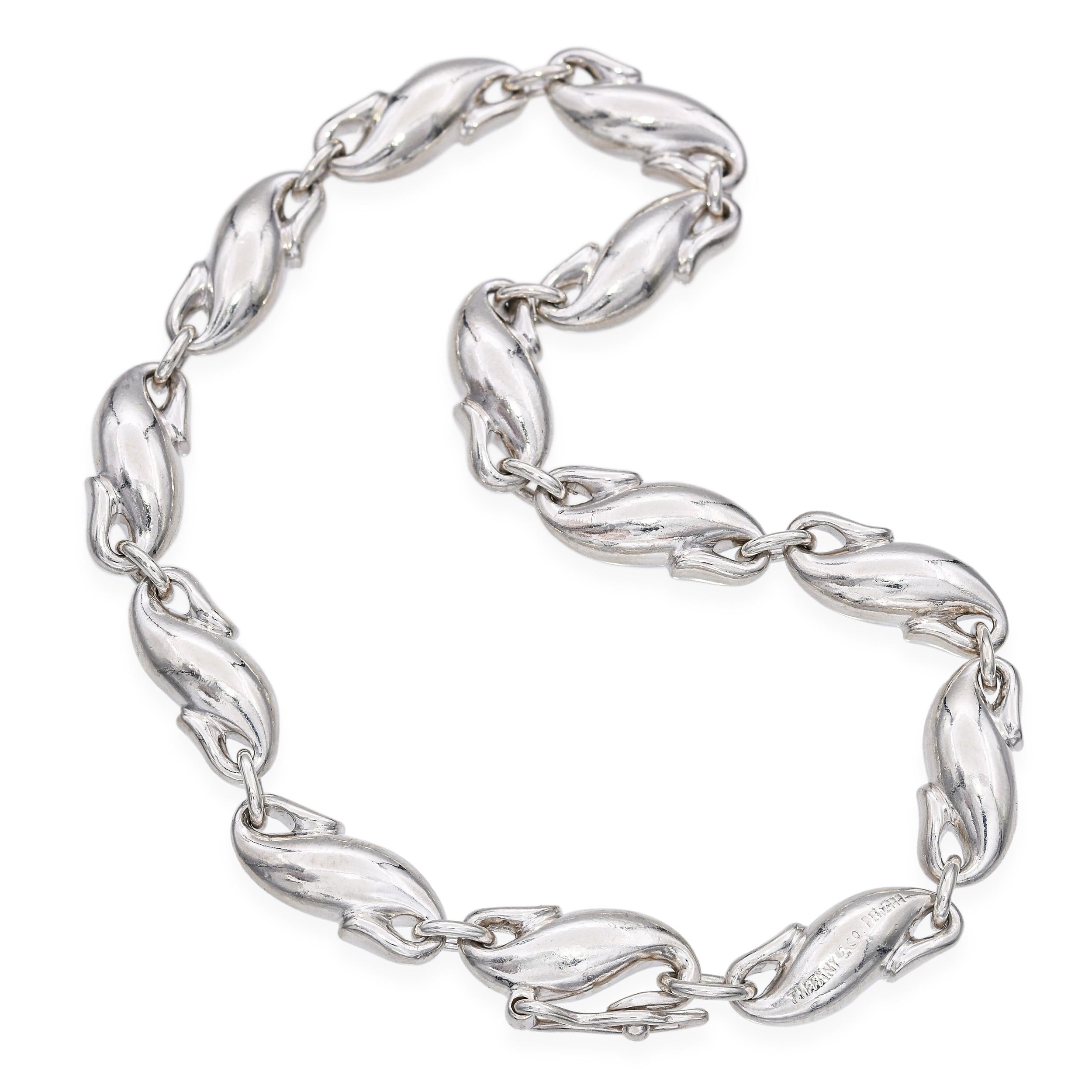 Tiffany & Co. Elsa Peretti Sterling Silver Seahorse Link Bracelet