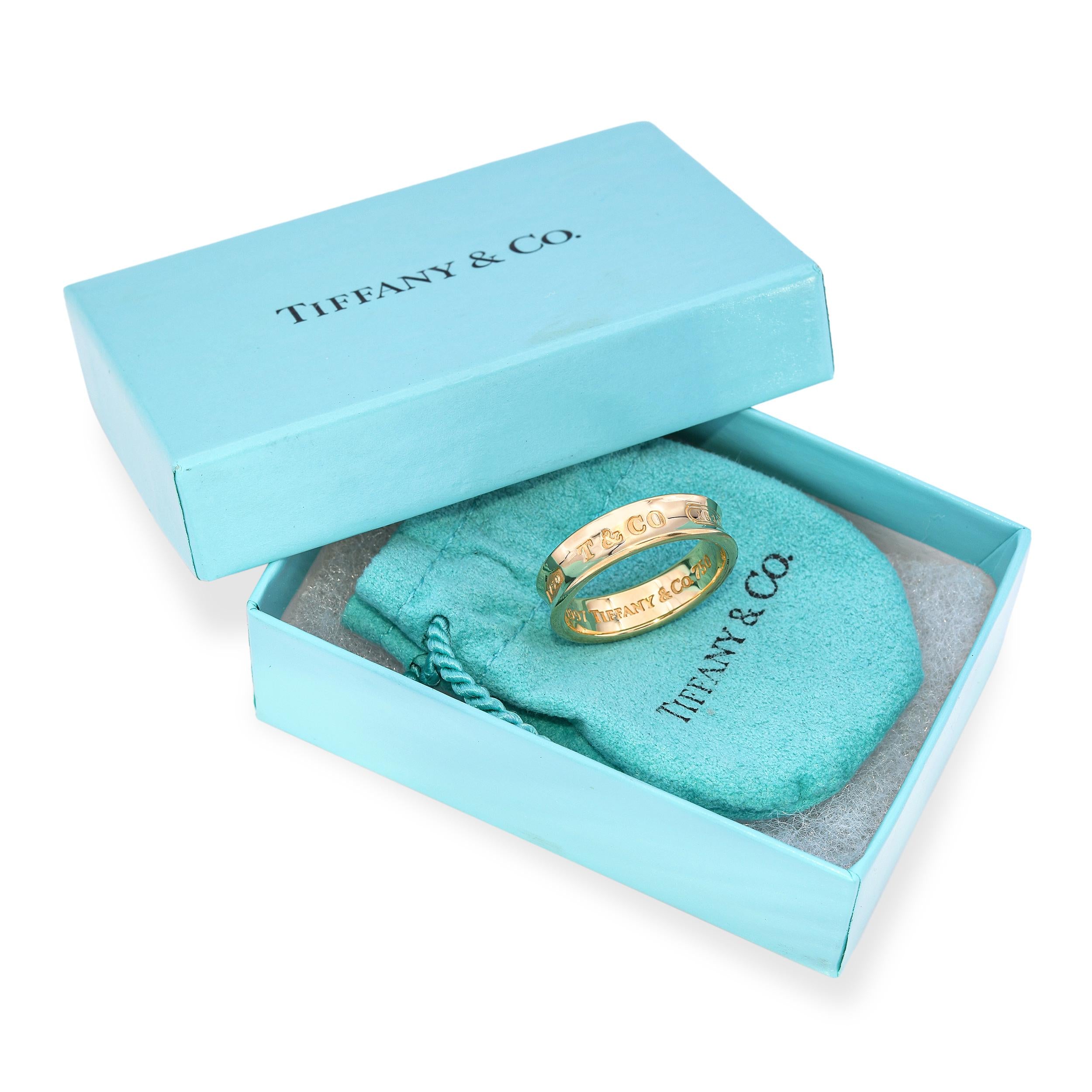 1997 Tiffany & Co 18k Yellow Gold Wedding Band
