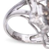 18k White Gold 2.69tcw Chocolate & White Diamond Flower Statement Ring