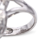 18k White Gold 2.69tcw Chocolate & White Diamond Flower Statement Ring