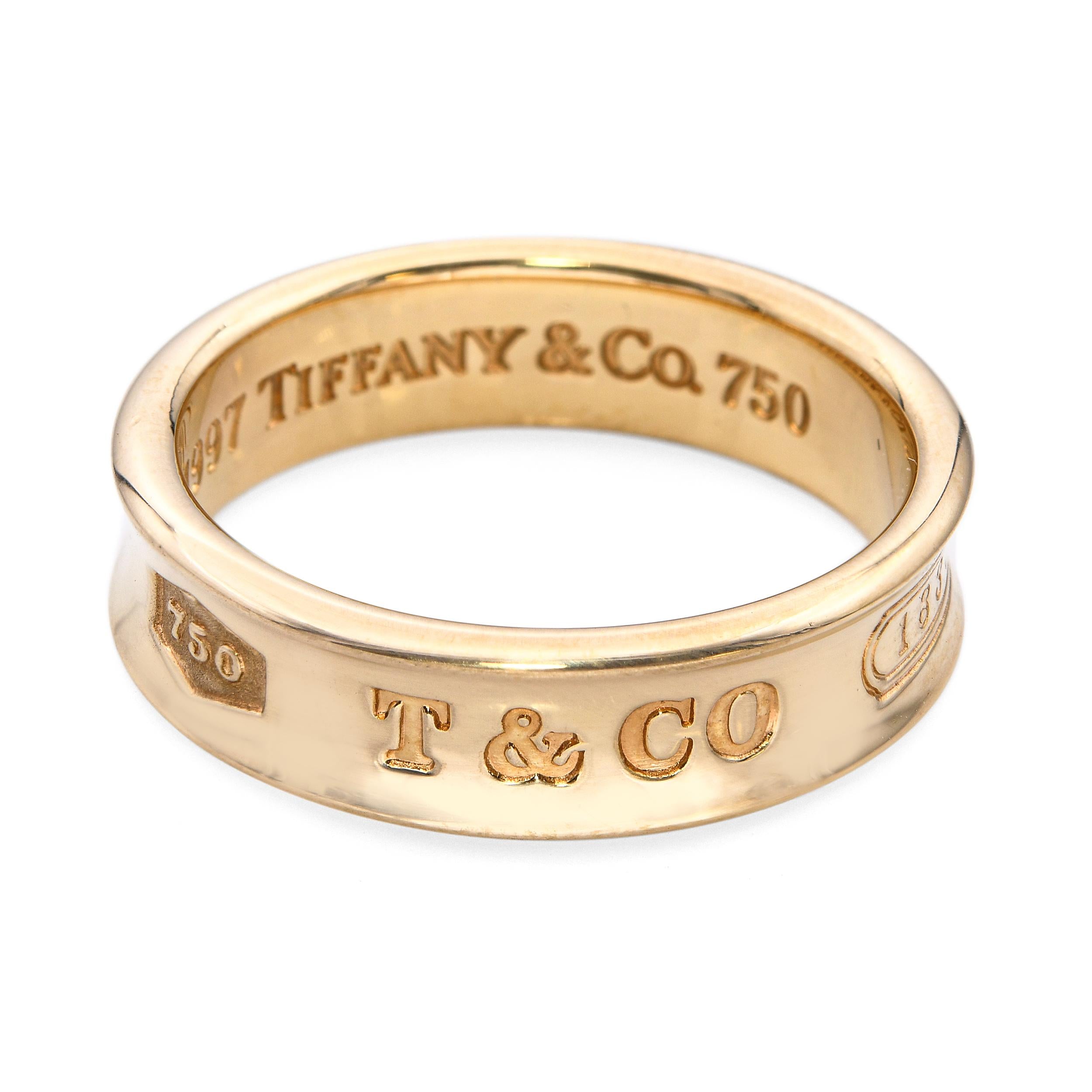 1997 Tiffany & Co 18k Yellow Gold Wedding Band