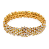 18k Yellow Gold Multi-Row 23.16tcw Diamond Statement Bracelet