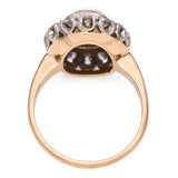 Vintage 14k Yellow Gold 1.41ct Australian Opal .70tcw Diamond Halo Ring