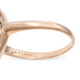 Vintage 14k Yellow Gold 1.41ct Australian Opal .70tcw Diamond Halo Ring