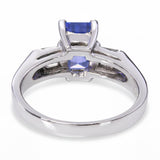 Platinum 1.94ct Tanzanite and Diamond Engagement Ring
