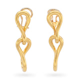 Vintage 1981 18k Yellow Gold Angela Cummings Twisted Loupe Earrings