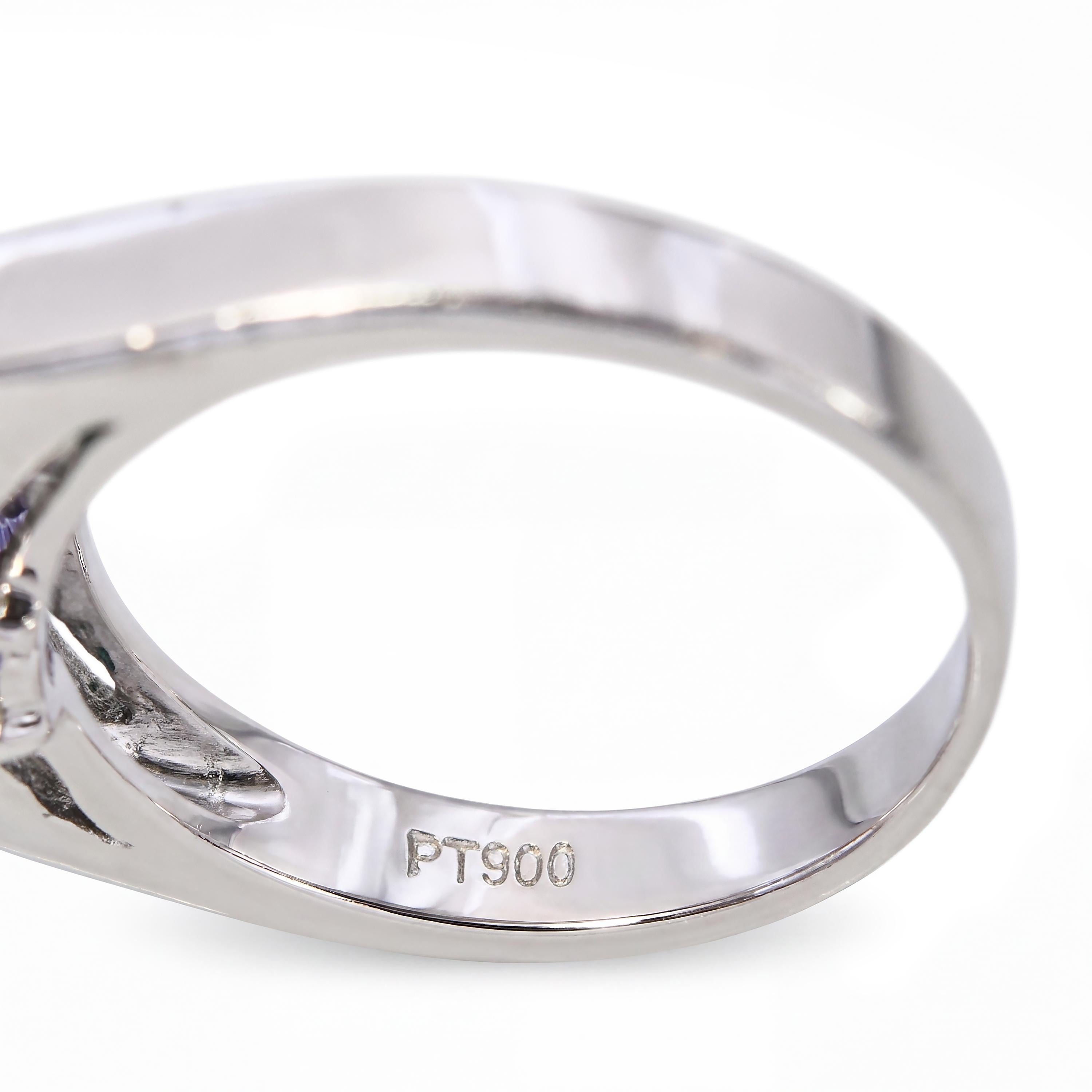 Platinum 1.94ct Tanzanite and Diamond Engagement Ring