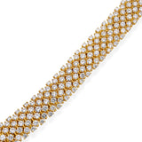 18k Yellow Gold Multi-Row 23.16tcw Diamond Statement Bracelet